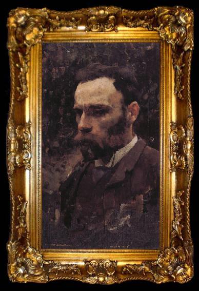 framed  William Logsdail Sketch of jJ.W.Waterhouse for The Bank and Royal Exchange, ta009-2